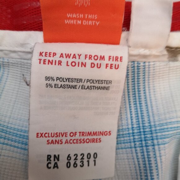 Puma Men's Size 34 Waist Light Blue & White Checkered Flat Front Shorts - Picture 3 of 6